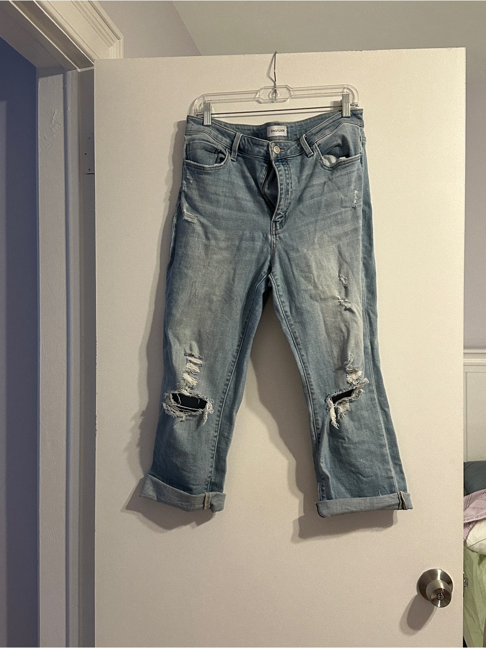 Distressed Light Blue Women’s Jeans